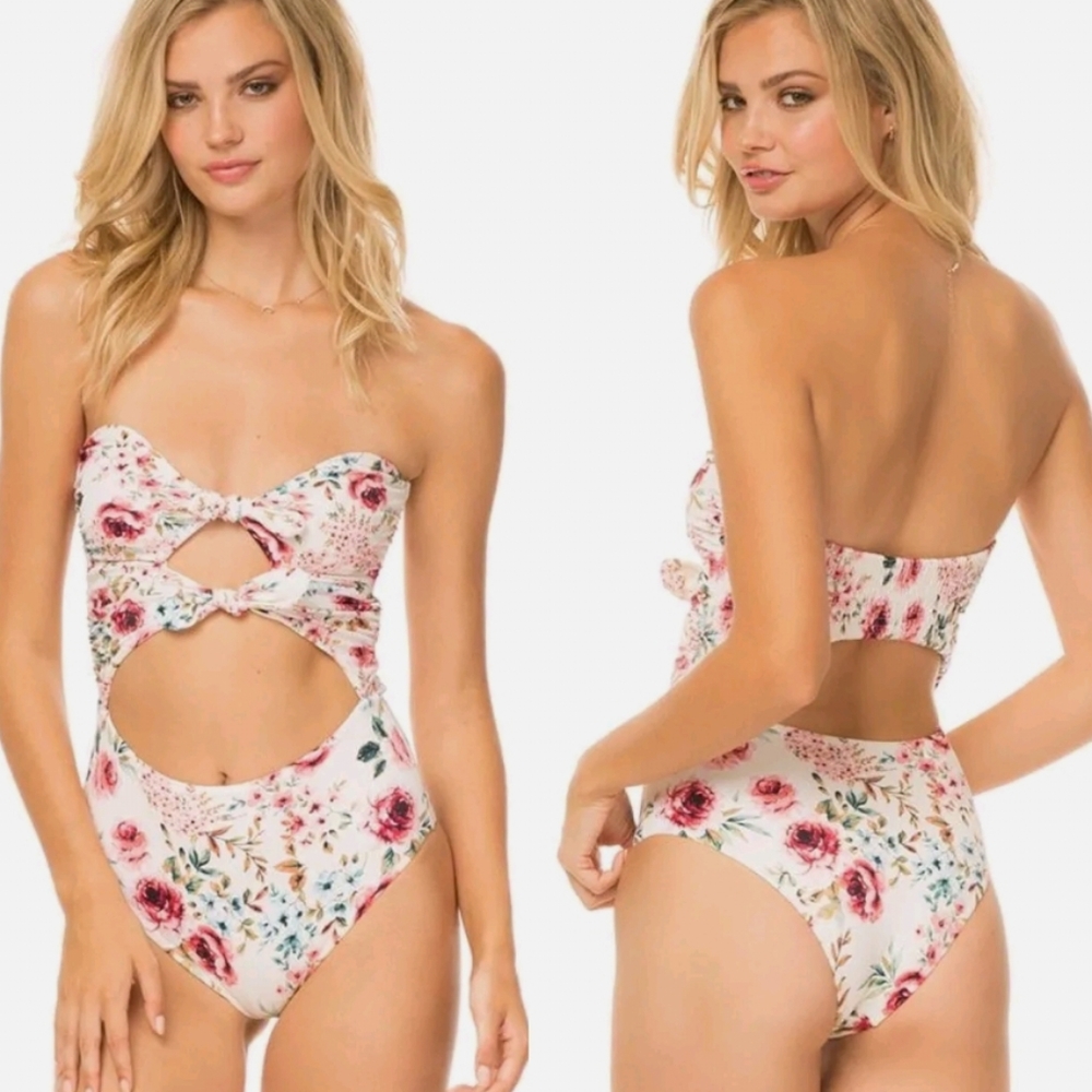 Tori Praver Roux One Piece in Ivory Caymen Floral